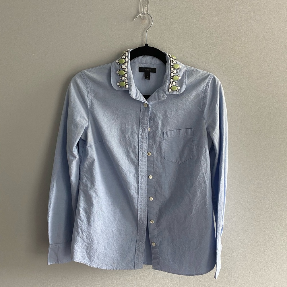 J. Crew embellished button up